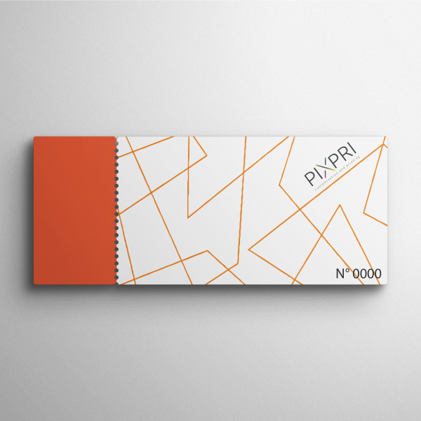 Blocchetti biglietti con matrice numerati