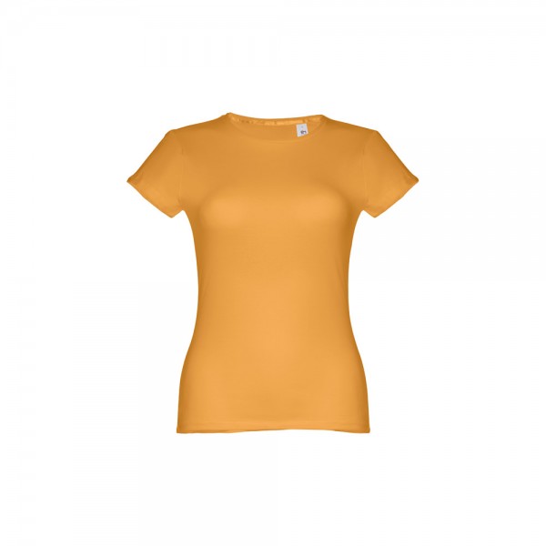 THC SOFIA II. T-shirt sfiancata da donna in cotone - Giallo scuro