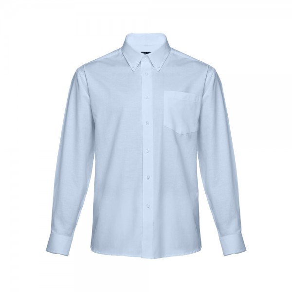 THC TOKYO II. Camicia oxford da uomo a maniche lunghe - Azzurro