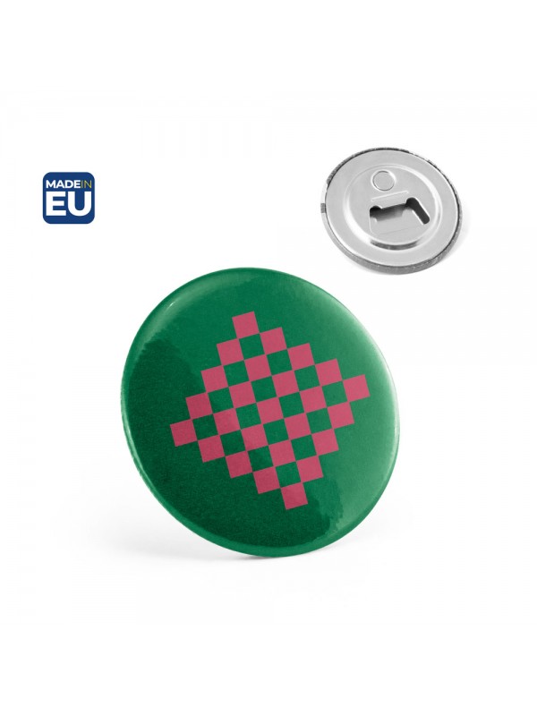 Button P'IN 12. Button P'IN 12. Pin rotondo con calamita e apribottiglie