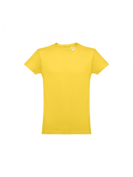 THC LUANDA. T-shirt da uomo in formato tubolare di cotone - Giallo THC LUANDA. T-shirt da uomo in formato tubolare di cotone - Giallo