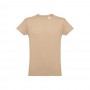 THC LUANDA. T-shirt da uomo in formato tubolare di cotone - Marrone chiaro
