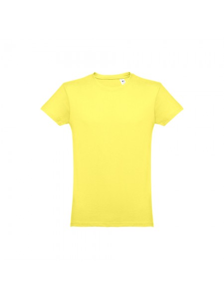 THC LUANDA. T-shirt da uomo in formato tubolare di cotone - Giallo limone THC LUANDA. T-shirt da uomo in formato tubolare di cotone - Giallo limone