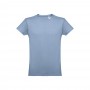 THC LUANDA. T-shirt da uomo in formato tubolare di cotone - Celeste pastello