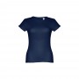 THC SOFIA. T-shirt sfiancata da donna in cotone - Blu