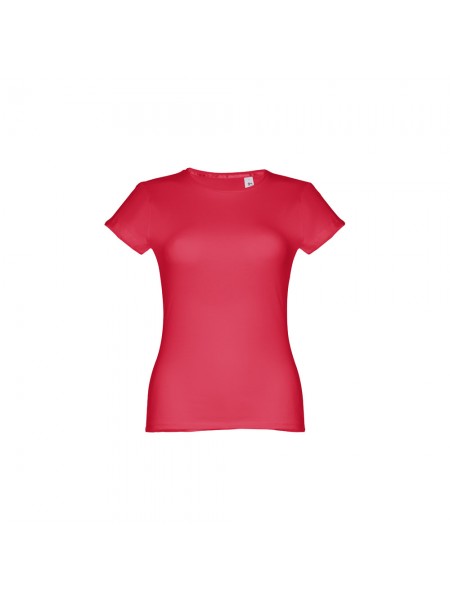 THC SOFIA. T-shirt sfiancata da donna in cotone - Rosso THC SOFIA. T-shirt sfiancata da donna in cotone - Rosso