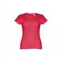 THC SOFIA. T-shirt sfiancata da donna in cotone - Rosso