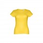 THC SOFIA. T-shirt sfiancata da donna in cotone - Giallo