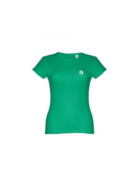 THC SOFIA. T-shirt sfiancata da donna in cotone - Verde THC SOFIA. T-shirt sfiancata da donna in cotone - Verde