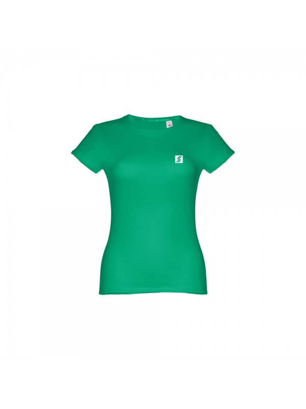 THC SOFIA. T-shirt sfiancata da donna in cotone - Verde THC SOFIA. T-shirt sfiancata da donna in cotone - Verde