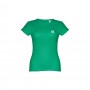 THC SOFIA. T-shirt sfiancata da donna in cotone - Verde