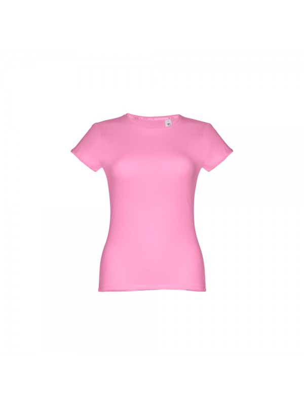 THC SOFIA. T-shirt sfiancata da donna in cotone - Rosa chiaro THC SOFIA. T-shirt sfiancata da donna in cotone - Rosa chiaro