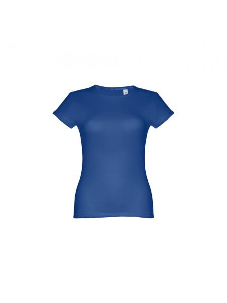 THC SOFIA. T-shirt sfiancata da donna in cotone - Blu reale THC SOFIA. T-shirt sfiancata da donna in cotone - Blu reale