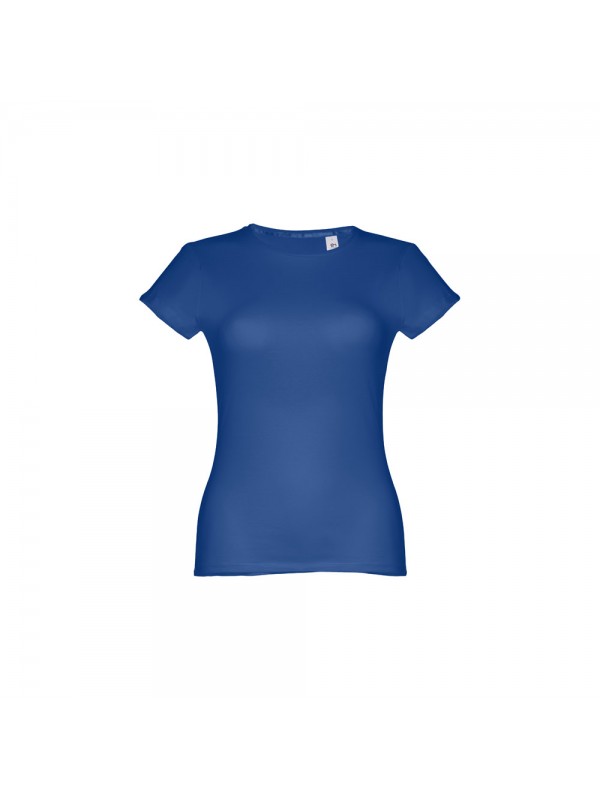 THC SOFIA. T-shirt sfiancata da donna in cotone - Blu reale THC SOFIA. T-shirt sfiancata da donna in cotone - Blu reale