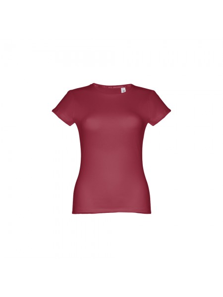 THC SOFIA. T-shirt sfiancata da donna in cotone - Bordeaux THC SOFIA. T-shirt sfiancata da donna in cotone - Bordeaux