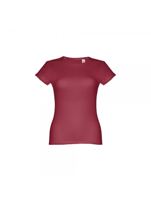 THC SOFIA. T-shirt sfiancata da donna in cotone - Bordeaux THC SOFIA. T-shirt sfiancata da donna in cotone - Bordeaux