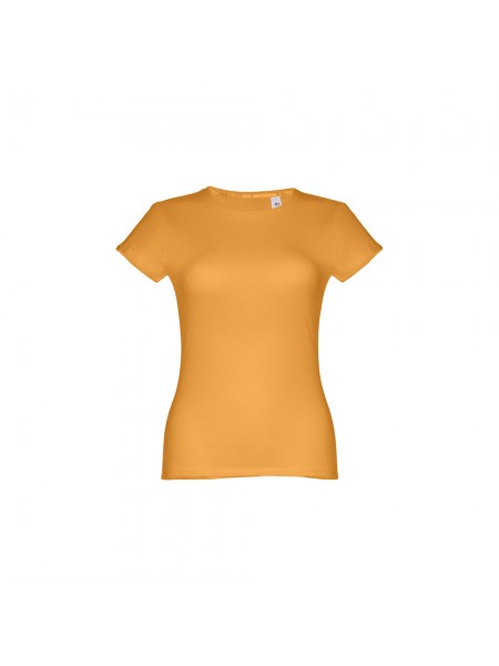 THC SOFIA. T-shirt sfiancata da donna in cotone - Giallo scuro THC SOFIA. T-shirt sfiancata da donna in cotone - Giallo scuro
