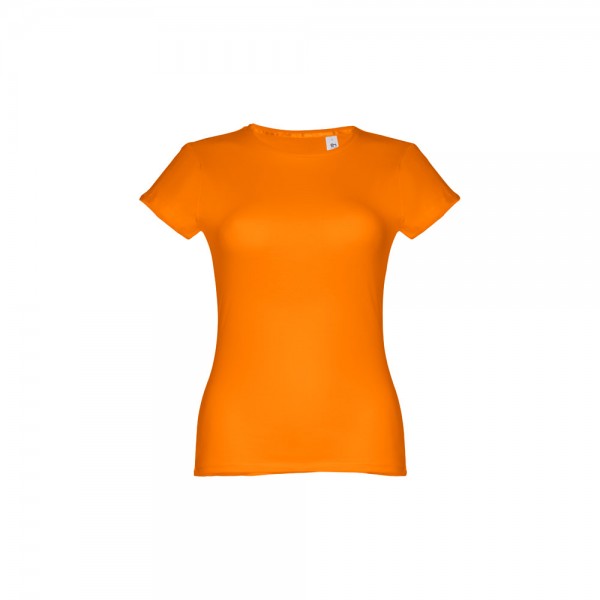 THC SOFIA. T-shirt sfiancata da donna in cotone - Arancione