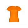 THC SOFIA. T-shirt sfiancata da donna in cotone - Arancione