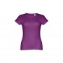 THC SOFIA. T-shirt sfiancata da donna in cotone - Viola