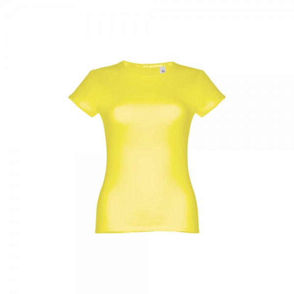 THC SOFIA. T-shirt sfiancata da donna in cotone - Giallo limone