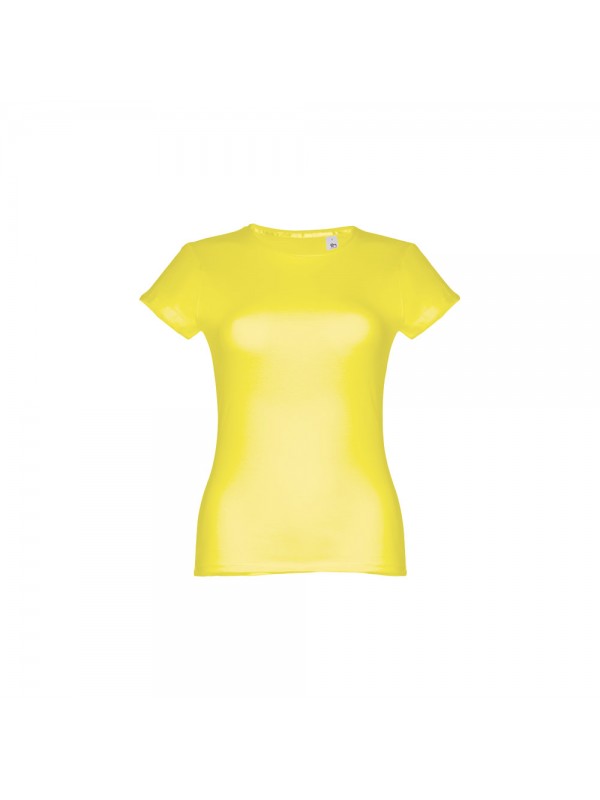 THC SOFIA. T-shirt sfiancata da donna in cotone - Giallo limone THC SOFIA. T-shirt sfiancata da donna in cotone - Giallo limone