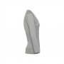 THC BUCHAREST WOMEN. T-shirt da donna sfiancata a maniche lunghe in cotone - Grigio chiaro mélange
