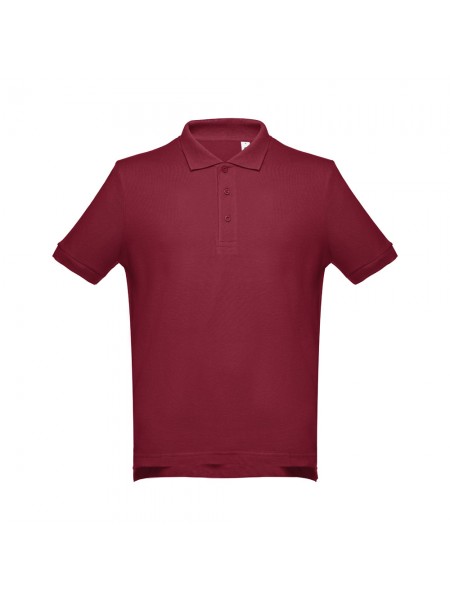 THC ADAM. Polo da uomo in cotone a maniche corte - Bordeaux THC ADAM. Polo da uomo in cotone a maniche corte - Bordeaux
