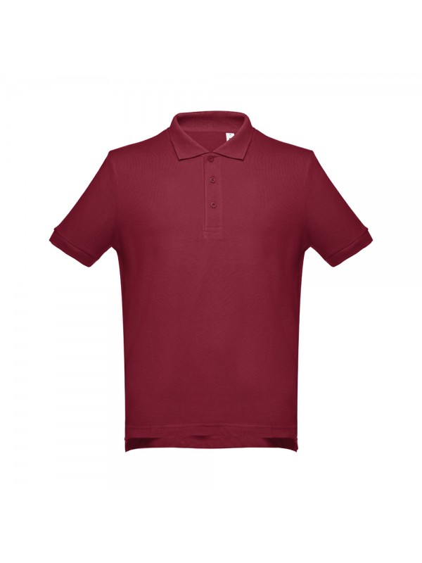 THC ADAM. Polo da uomo in cotone a maniche corte - Bordeaux THC ADAM. Polo da uomo in cotone a maniche corte - Bordeaux