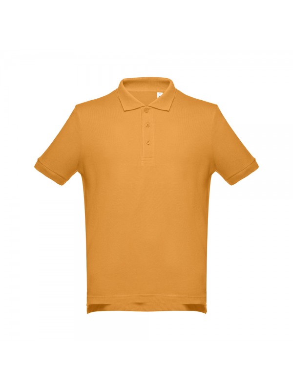 THC ADAM. Polo da uomo in cotone a maniche corte - Giallo scuro THC ADAM. Polo da uomo in cotone a maniche corte - Giallo scuro