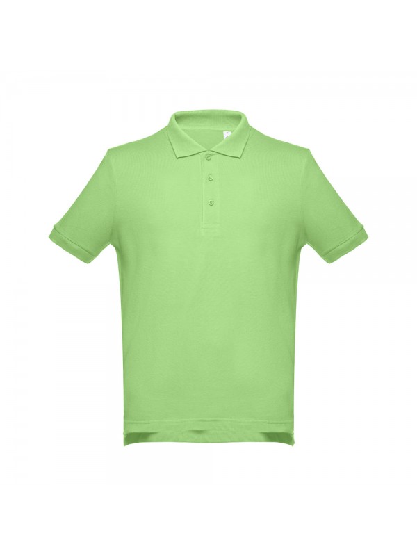 THC ADAM. Polo da uomo in cotone a maniche corte - Verde chiaro THC ADAM. Polo da uomo in cotone a maniche corte - Verde chiaro