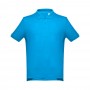 THC ADAM. Polo da uomo in cotone a maniche corte - Azzurro mare