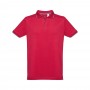 THC ROME. Polo da uomo in cotone bicolore - Rosso