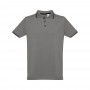 THC ROME. Polo da uomo in cotone bicolore - Grigio