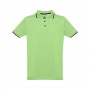THC ROME. Polo da uomo in cotone bicolore - Verde chiaro