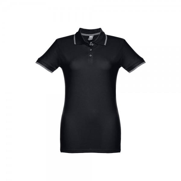 THC ROME WOMEN. Polo "slim fit" da donna - Nero