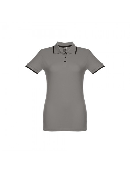 THC ROME WOMEN. Polo "slim fit" da donna - Grigio THC ROME WOMEN. Polo "slim fit" da donna - Grigio