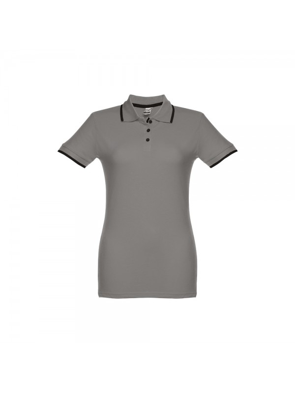 THC ROME WOMEN. Polo "slim fit" da donna - Grigio THC ROME WOMEN. Polo "slim fit" da donna - Grigio