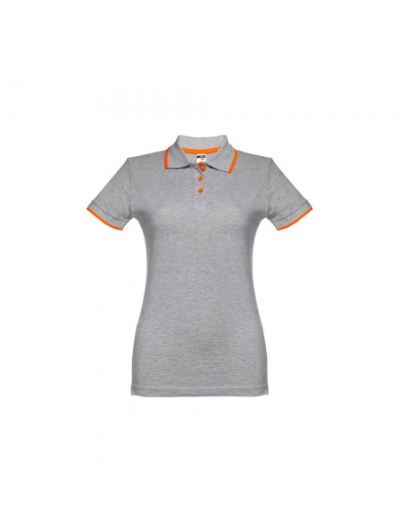 THC ROME WOMEN. Polo "slim fit" da donna - Grigio chiaro mélange THC ROME WOMEN. Polo "slim fit" da donna - Grigio chiaro mélange