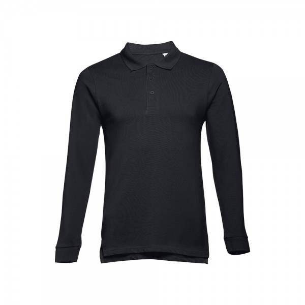 THC BERN 3XL. Polo a manica lunga da uomo - Nero