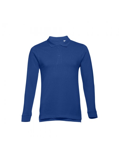 THC BERN 3XL. Polo a manica lunga da uomo - Blu reale THC BERN 3XL. Polo a manica lunga da uomo - Blu reale