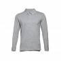 THC BERN 3XL. Polo a manica lunga da uomo - Grigio chiaro mélange
