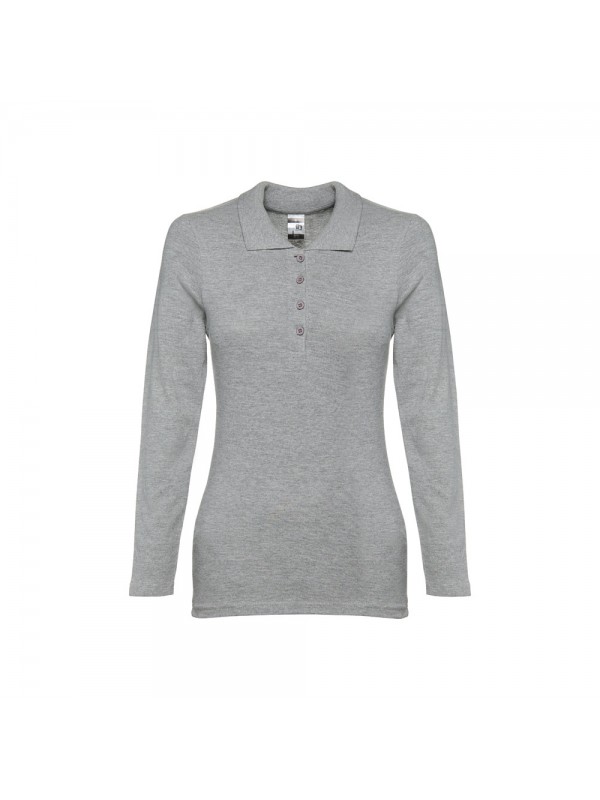 THC BERN WOMEN. Polo a manica lunga da donna - Grigio chiaro mélange THC BERN WOMEN. Polo a manica lunga da donna - Grigio chiaro mélange
