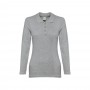 THC BERN WOMEN. Polo a manica lunga da donna - Grigio chiaro mélange