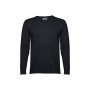 THC MILAN. Pullover da uomo con scollo a V in cotone e poliammide - Nero