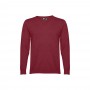 THC MILAN. Pullover da uomo con scollo a V in cotone e poliammide - Bordeaux