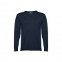 THC MILAN. Pullover da uomo con scollo a V in cotone e poliammide - Blu scuro