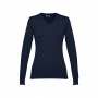 THC MILAN WOMEN. Pullover da donna con scollo a V in cotone e poliammide - Blu scuro