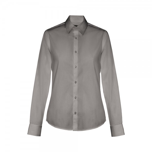 THC PARIS WOMEN. Camicia in popeline a maniche lunghe da donna - Grigio