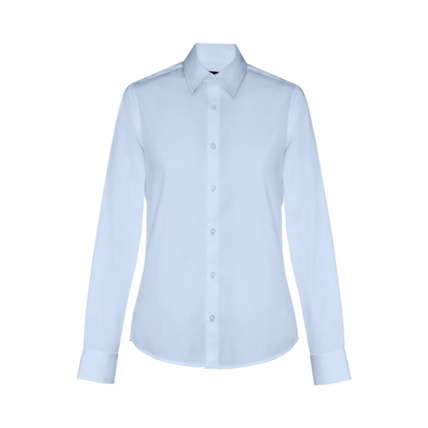 THC PARIS WOMEN. Camicia in popeline a maniche lunghe da donna - Azzurro